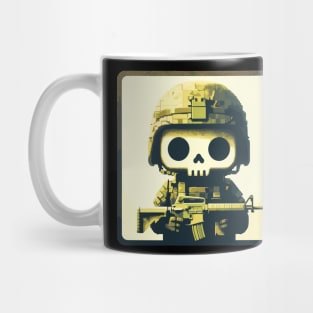 Kawaii pixel ghost soldier Mug